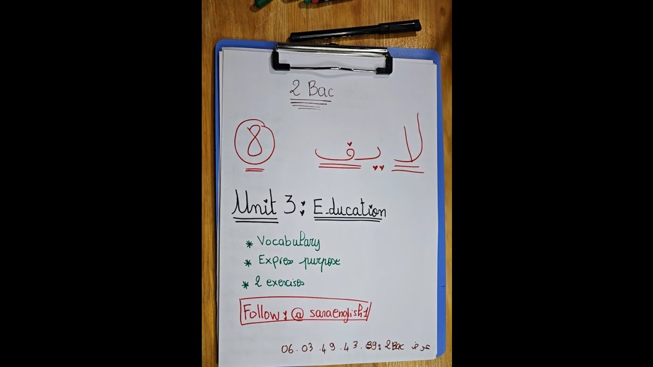 Unit3: Formal, non-formal and informal education vocabulary and purpose