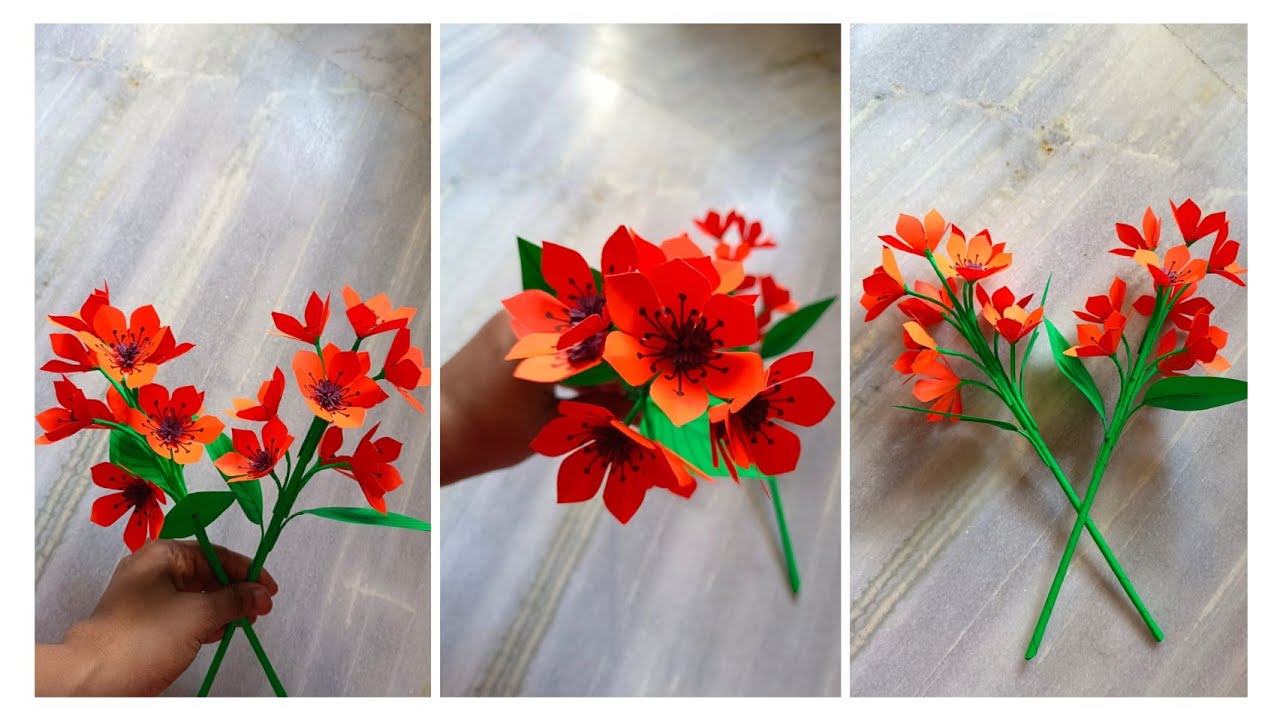 How to Make Paper Flowers || DIY Crafts || Flowers Making With Paper || Beautiful Flowers Making ||