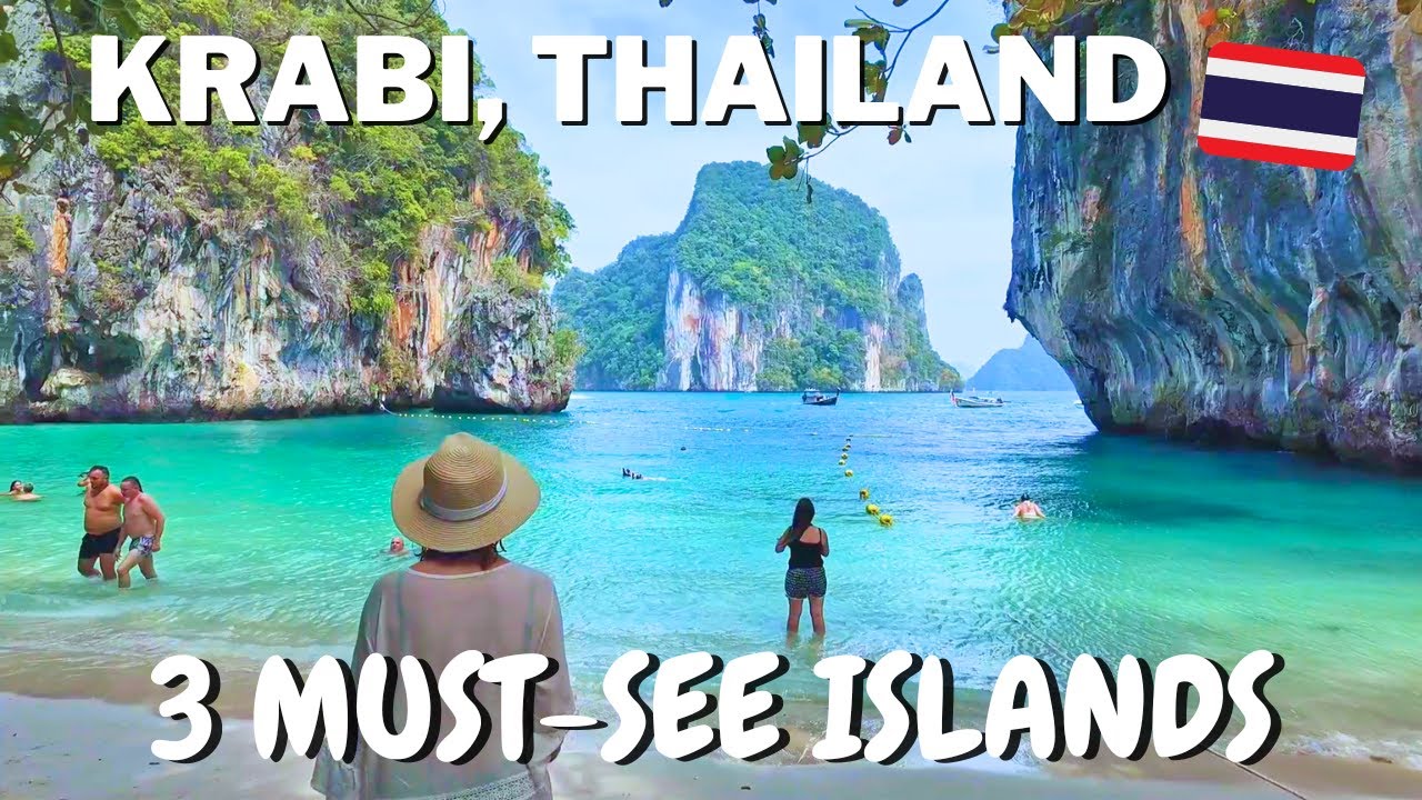 Krabi Island Hopping Tour🏝️|| 3 MUST-SEE ISLANDS Hong Island, Koh Pakbia, Lao Lading Paradise Island
