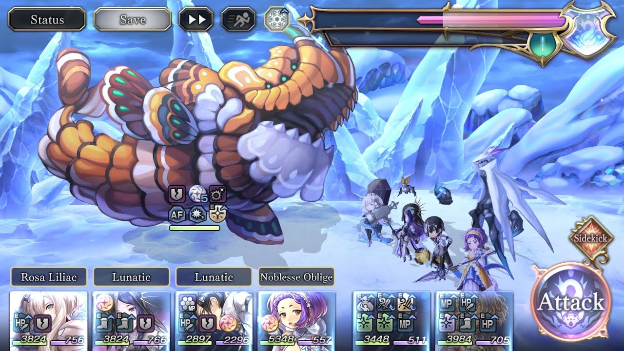Another Eden: Ice Fields Master vs Iphi, ES Toova, Yakumo, AS Mariel, Tetra