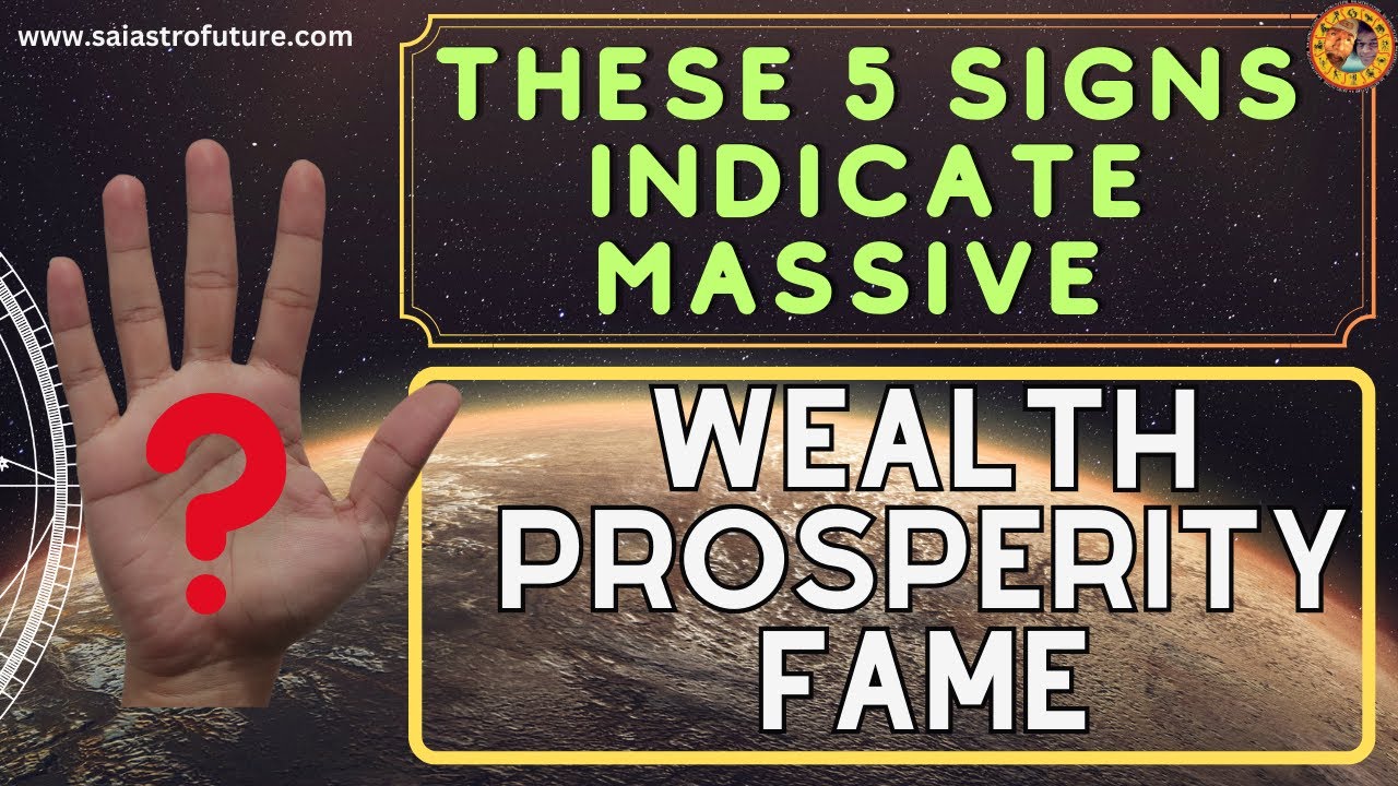 5 Signs indicate massive WEALTH PROSPERITY FAME in hand reading#palmistry #wealth #success