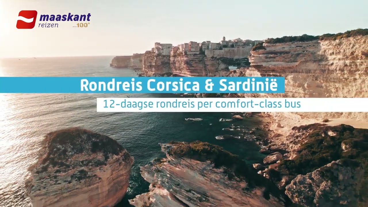 Rondreis Corsica & Sardinië,  12-daagse rondreis per comfort-class touringcar.