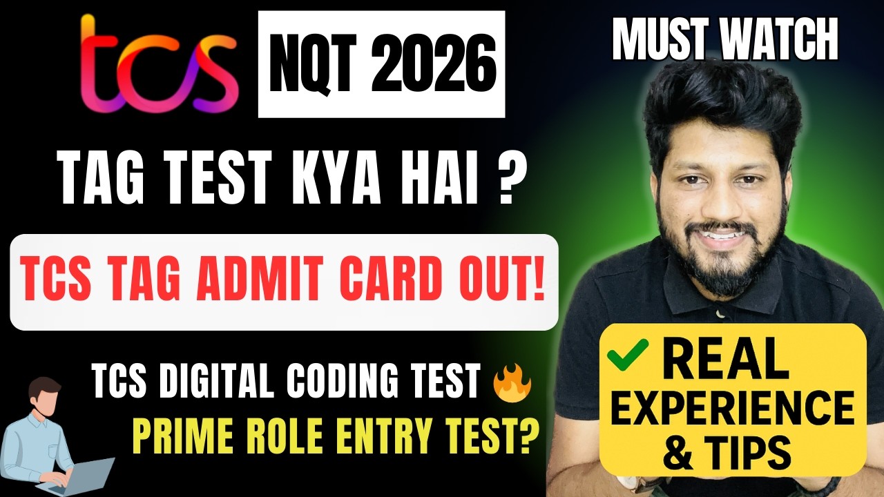 TCS TAG Coding Test Admit Card Out 2025 🔥 | Digital Role Entry Test? Full Details Explained