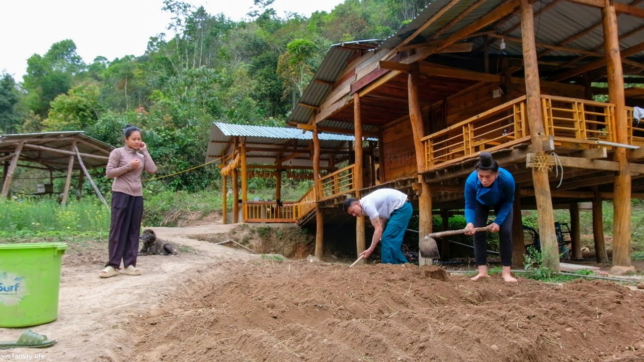 Let's clean the house together, fix the bed, and garden around the farm | Mountain Family Life