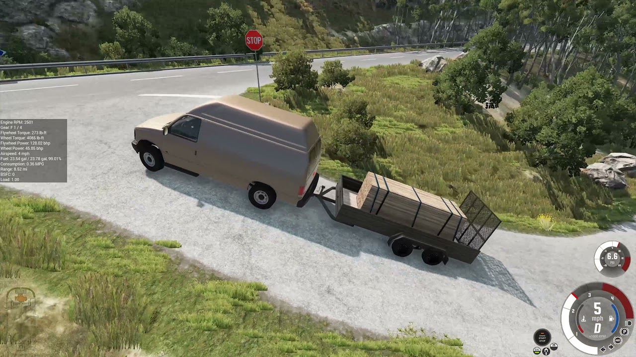 BeamNG.Drive Towing With No Engine Oil!!!