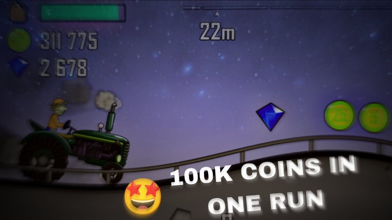 How much can i earn money with the help of tractor in hill climb racing 🤩