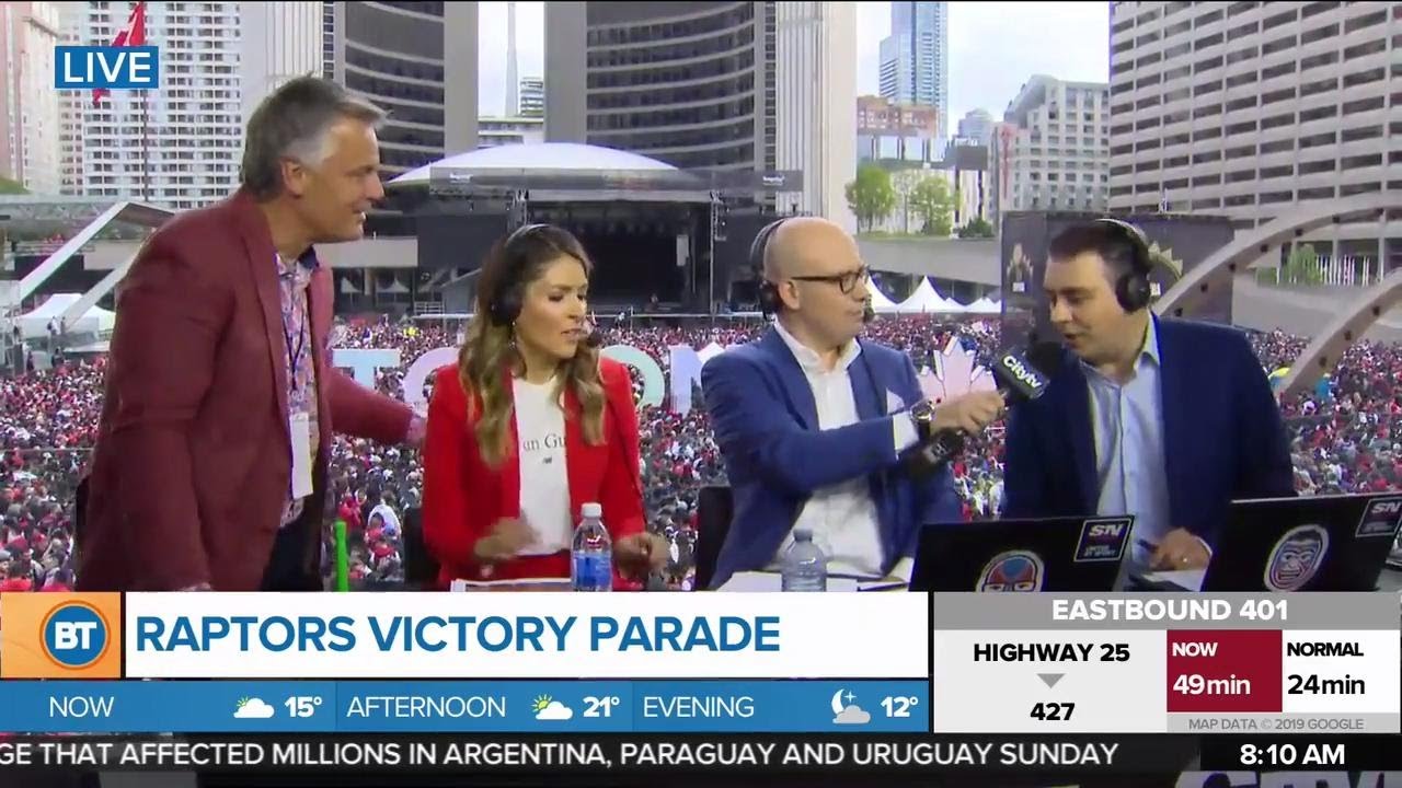 Tim & Sid LIVE with BT at Raptors Parade