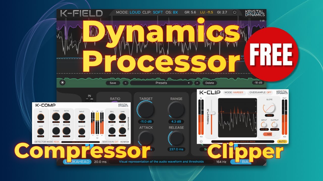 Krystal Dynamics FREE Clipper, Compressor & Dynamics Processor – No Talking