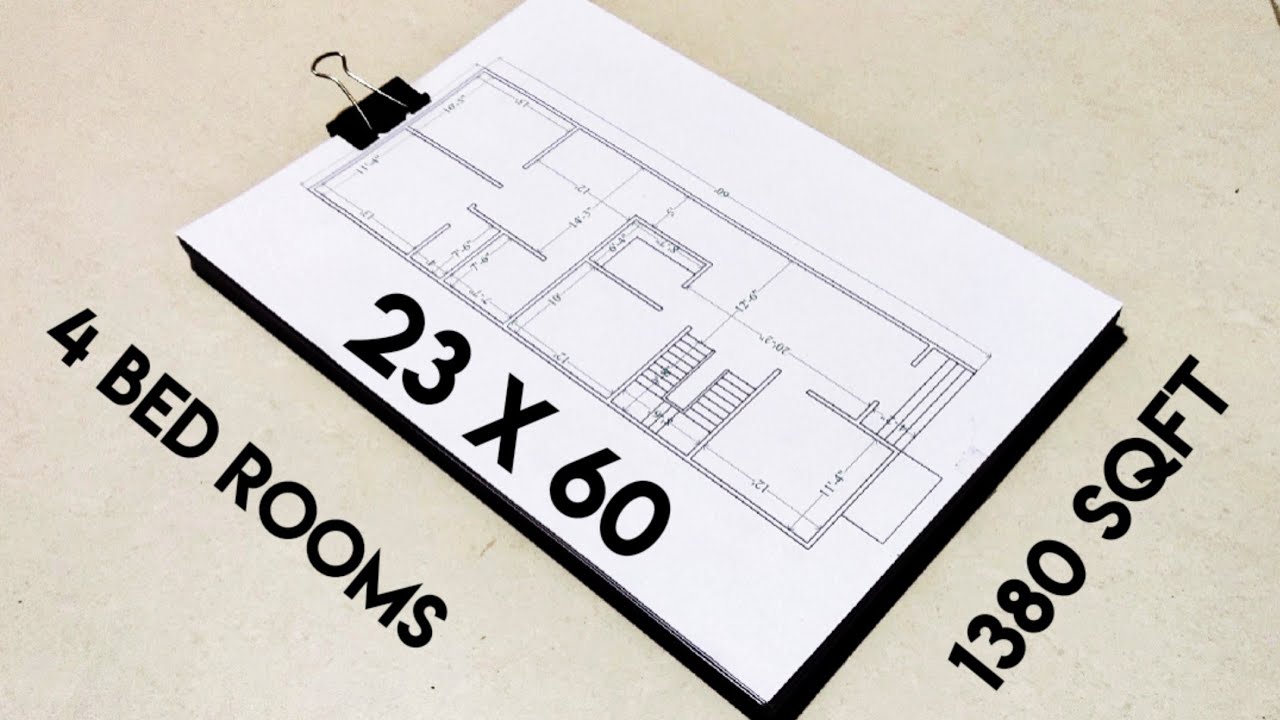 23 x 60 house plan II 23 x 60 gahr ka naksha II 23 x 60 home design