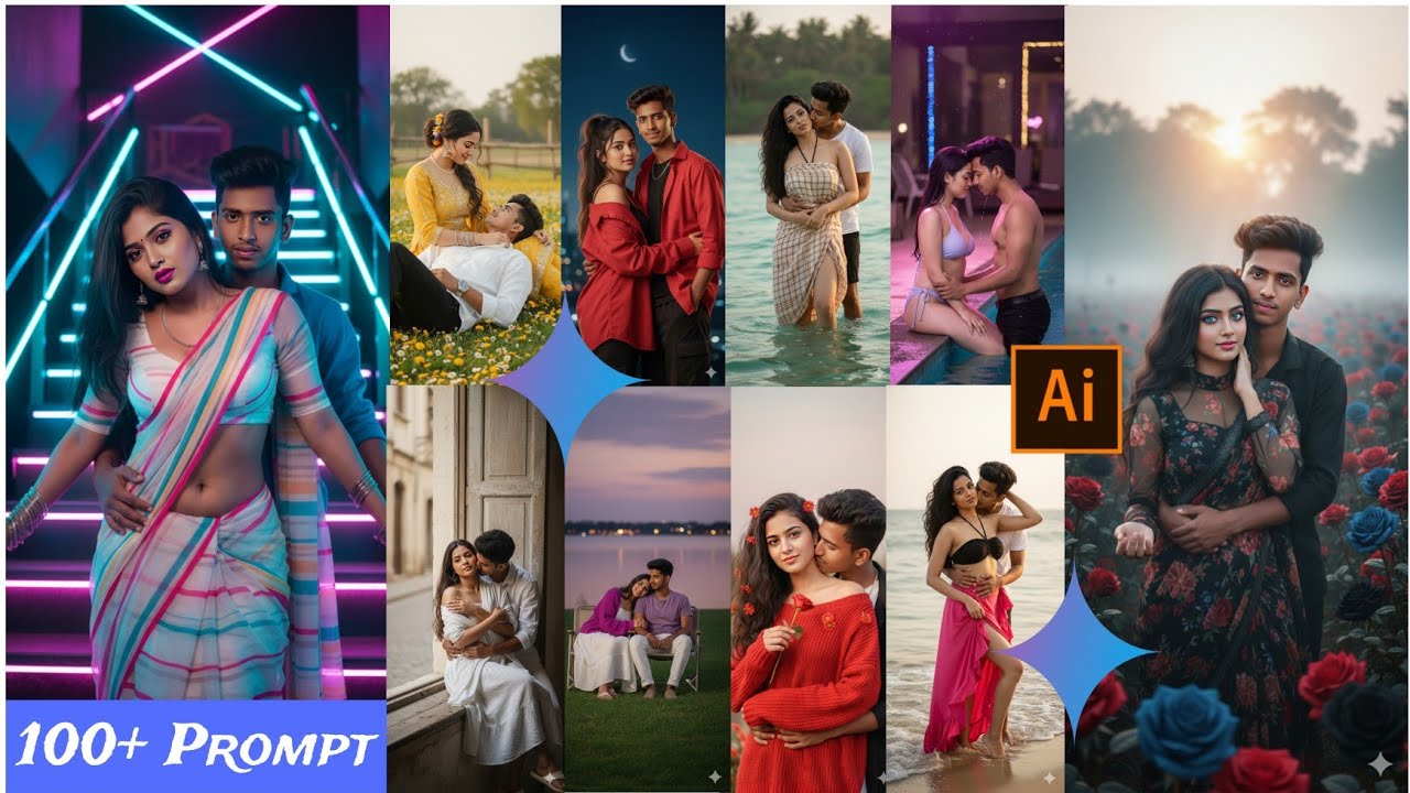 Couple Prompt Instagram trending ❤️ Romantic 100+ Couple Prompt | How viral Couple Kissing Prompt ✨