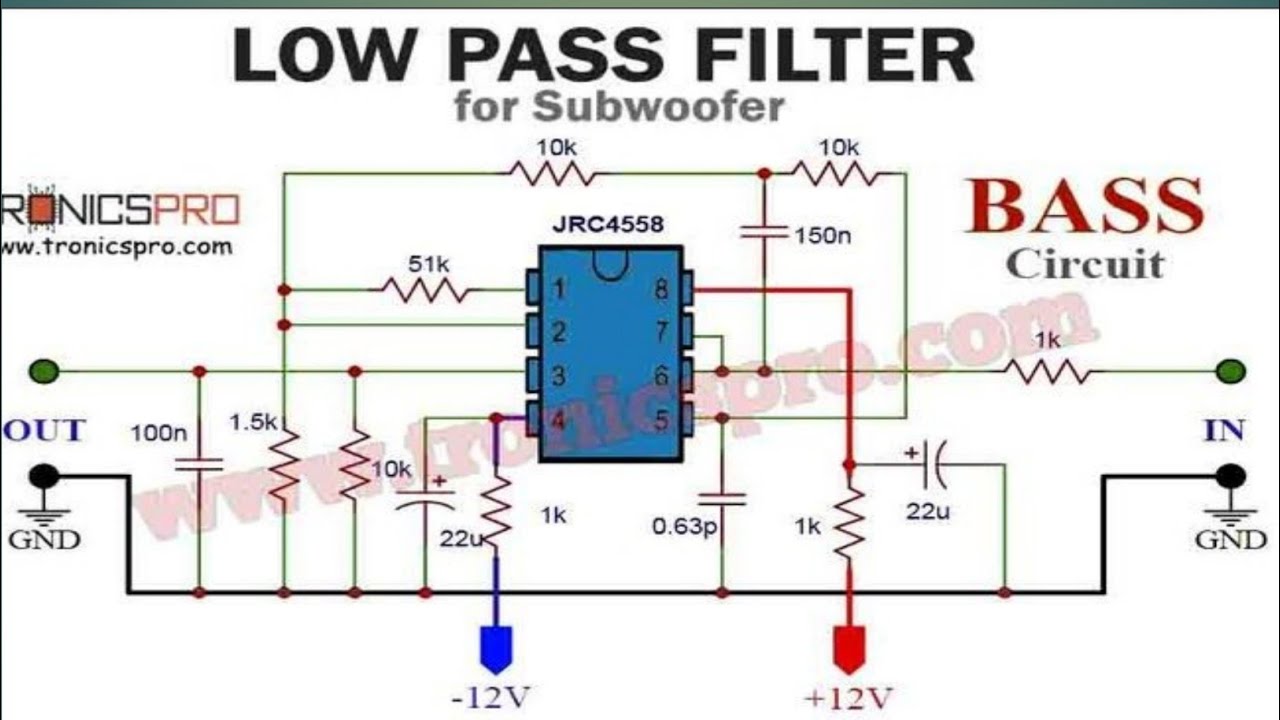 0-12v low pass filter circuit diagram