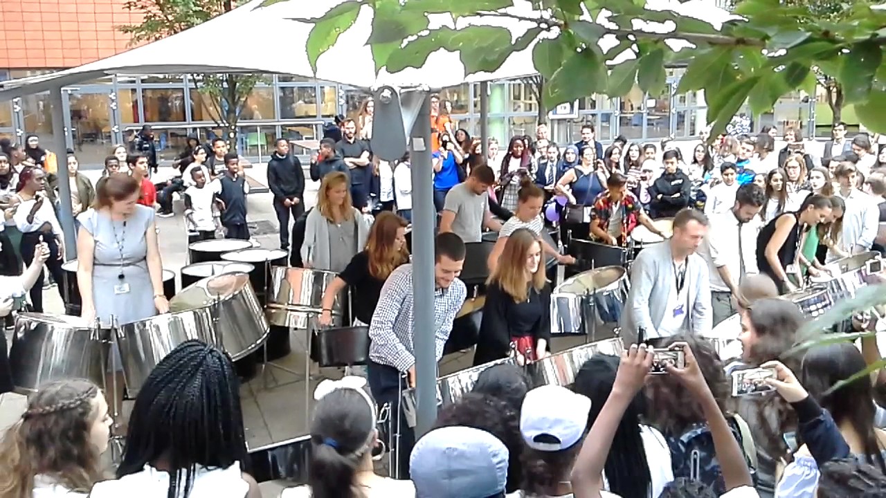 Sorry-writen by Justin Bieber-arr. By Pimlico Academy-played by some teachers on STEEL PANS