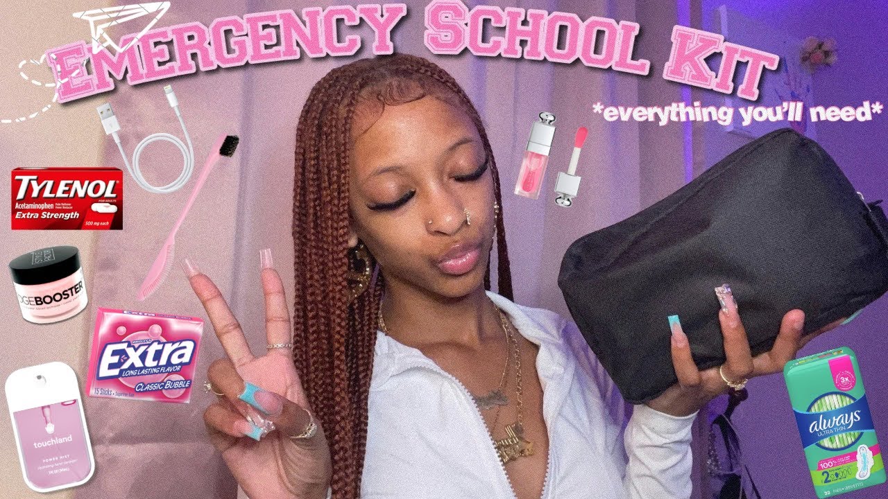 WHAT’S IN MY BACK TO SCHOOL EMERGENCY KIT 2024| *everything you need*