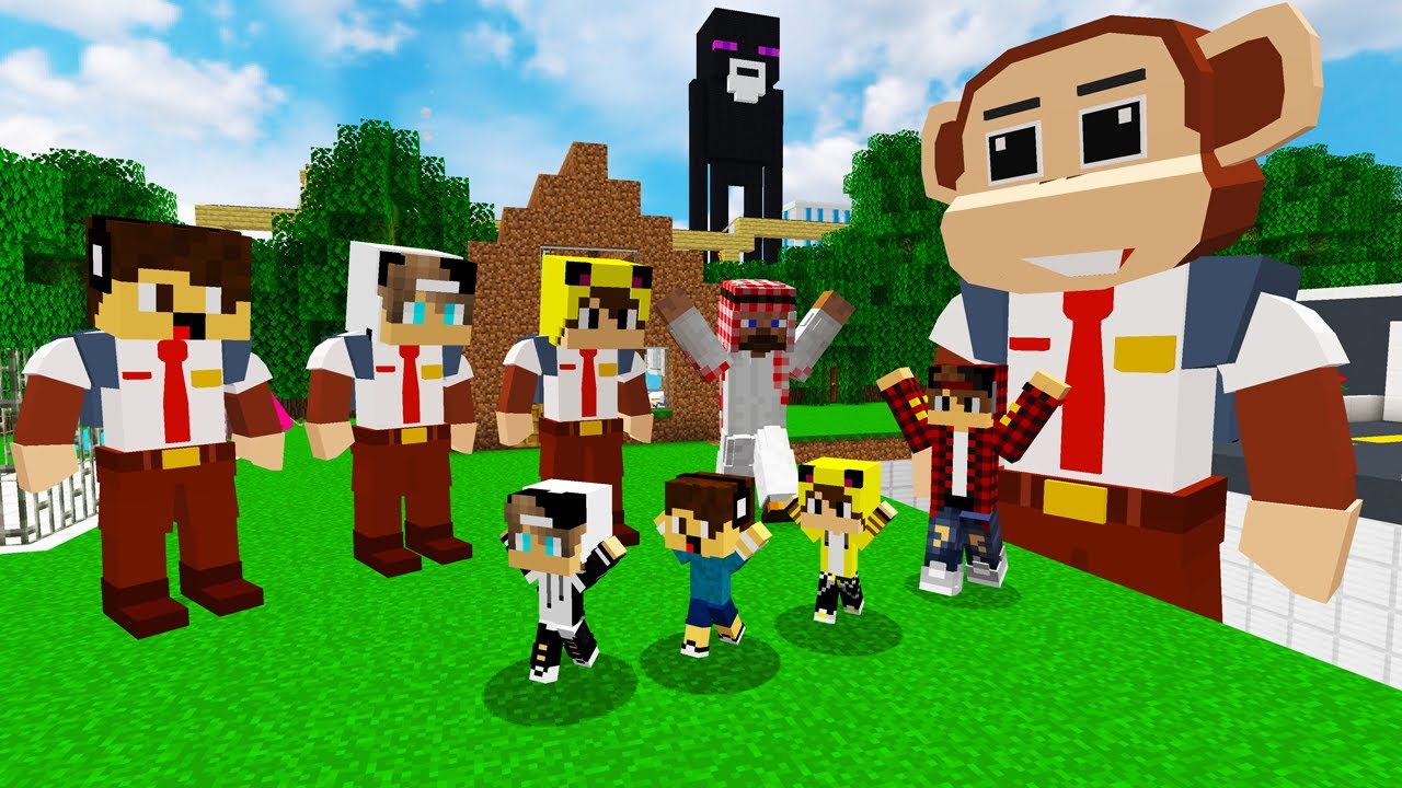 ماين كرافت لكن انقذت جيجي وعبوسي وكعبول من القرد العملاق المعضل 😨😱 