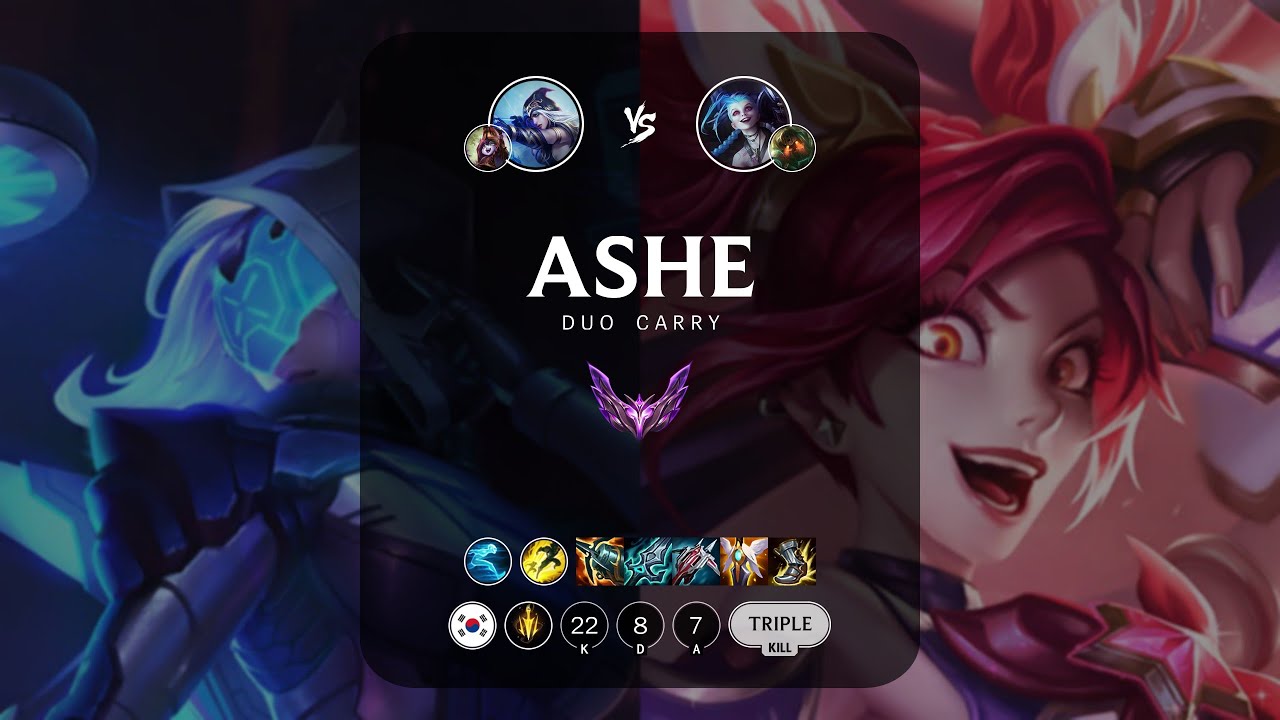 Ashe ADC vs Jinx - KR Master Patch 13.9