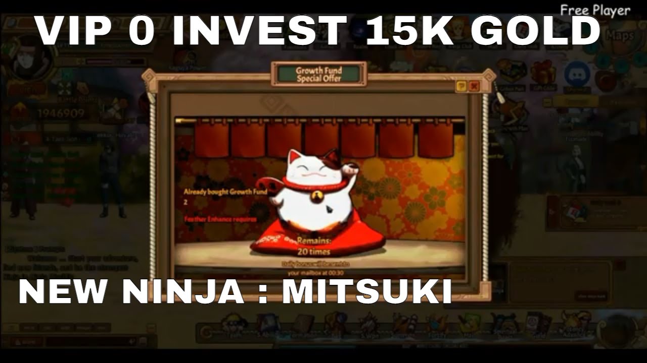 VIP 0 INVEST 15K GOLD (GROWTH PUND 2 PACK) ► Unlimited | Ninja Classic | Anime | Ninja World Online