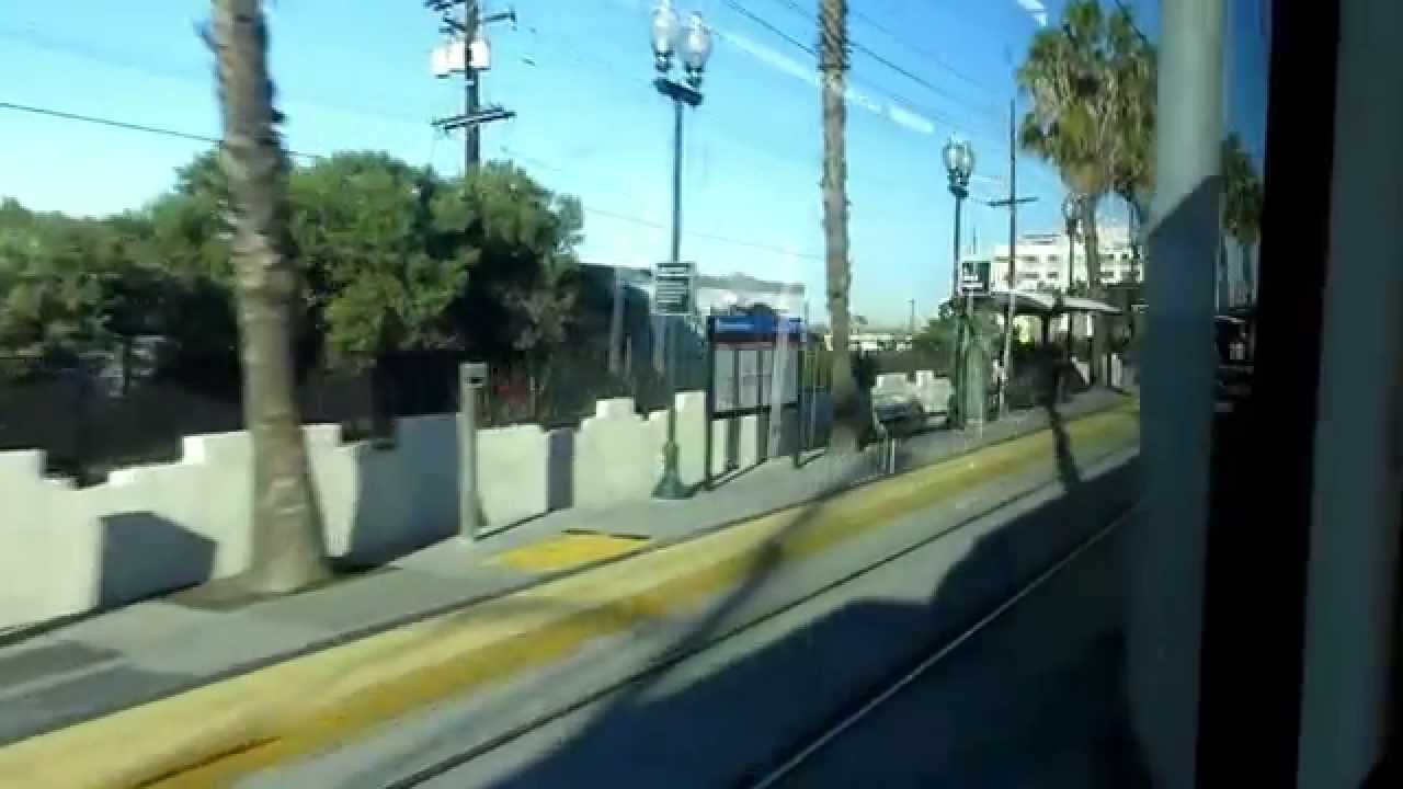 San Diego Green Line trolley ride from Santa Fe Depot to Santee Town Center