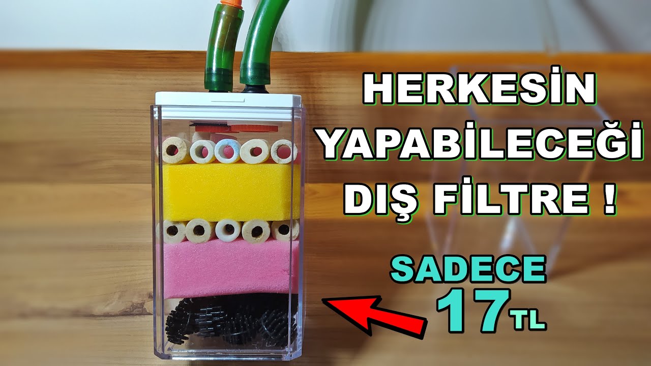 17 TL'ye AKVARYUM DIŞ FİLTRESİ YAPILIR MI ? YAPILMAZ DEDİLER YAPTIM ! Aquarium External Filter | Dıy