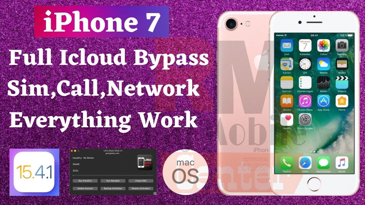 iPhone 7 IOS 15.4.1 Full Icloud Bypass | With Signal | Sim,Call,Network Everything Work