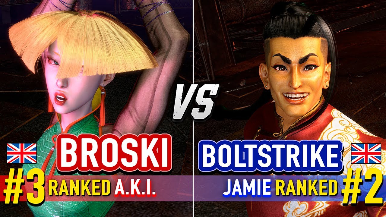 SF6 🔥 BROSKI (#3 Ranked A.K.I.) vs BOLTSTRIKE (#2 Ranked Jamie) 🔥 SF6 High Level Gameplay