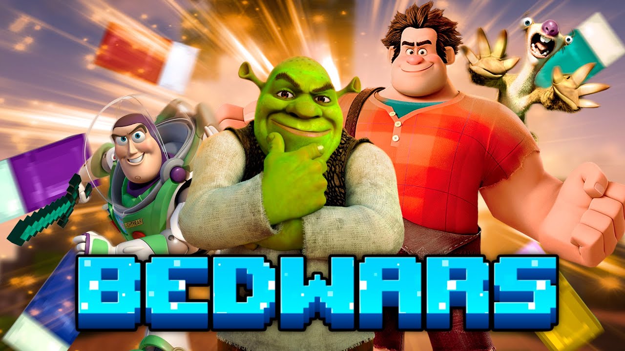 The Most Epic Hypixel Bedwars with Movie Characters
