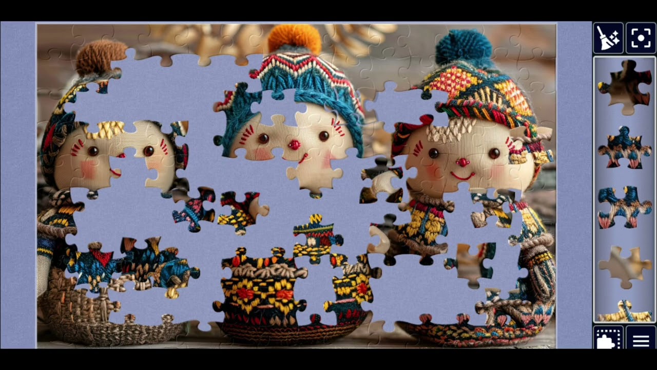 Handmade Knitted Winter Dolls 💞🎉🥰 jigsawpuzzle🧩🧩//#viralvideo #videos @jigsawpuzzle667 
