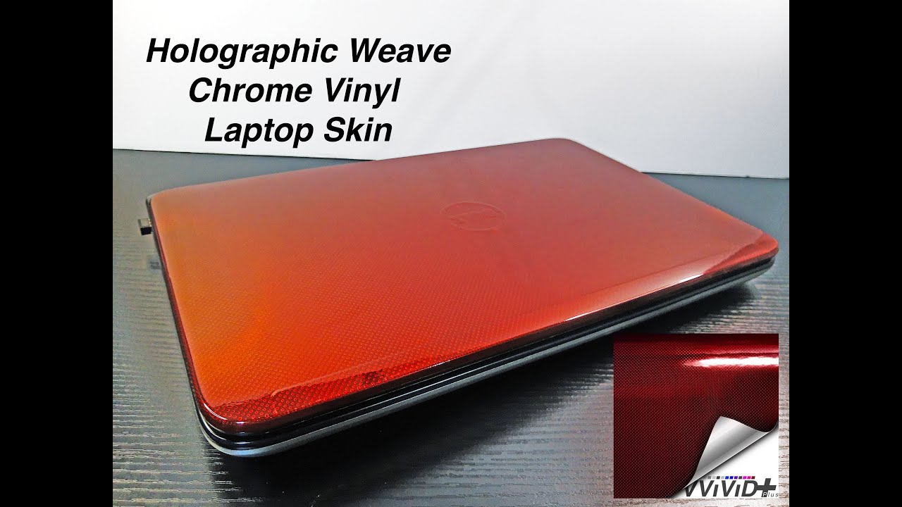 Holographic Chrome Weave Laptop Vinyl Skin | How To Make A Laptop Skin with VVivid Car Wrap Vinyl