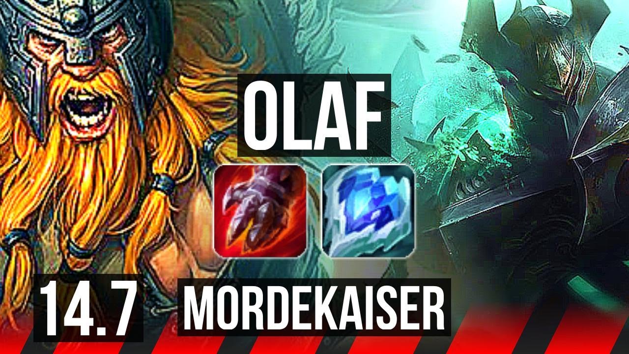OLAF vs MORDEKAISER (TOP) | 16 solo kills, 74% winrate, Legendary, 19/3/0 | EUW Master | 14.7