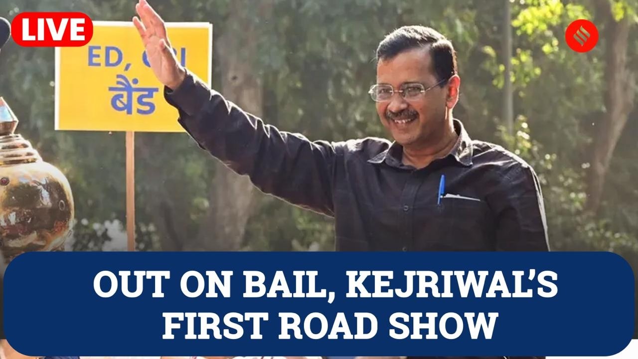 LIVE: Out on Bail, Arvind Kejriwal Holds First Roadshow at Jantar Mantar Amid High Political Drama