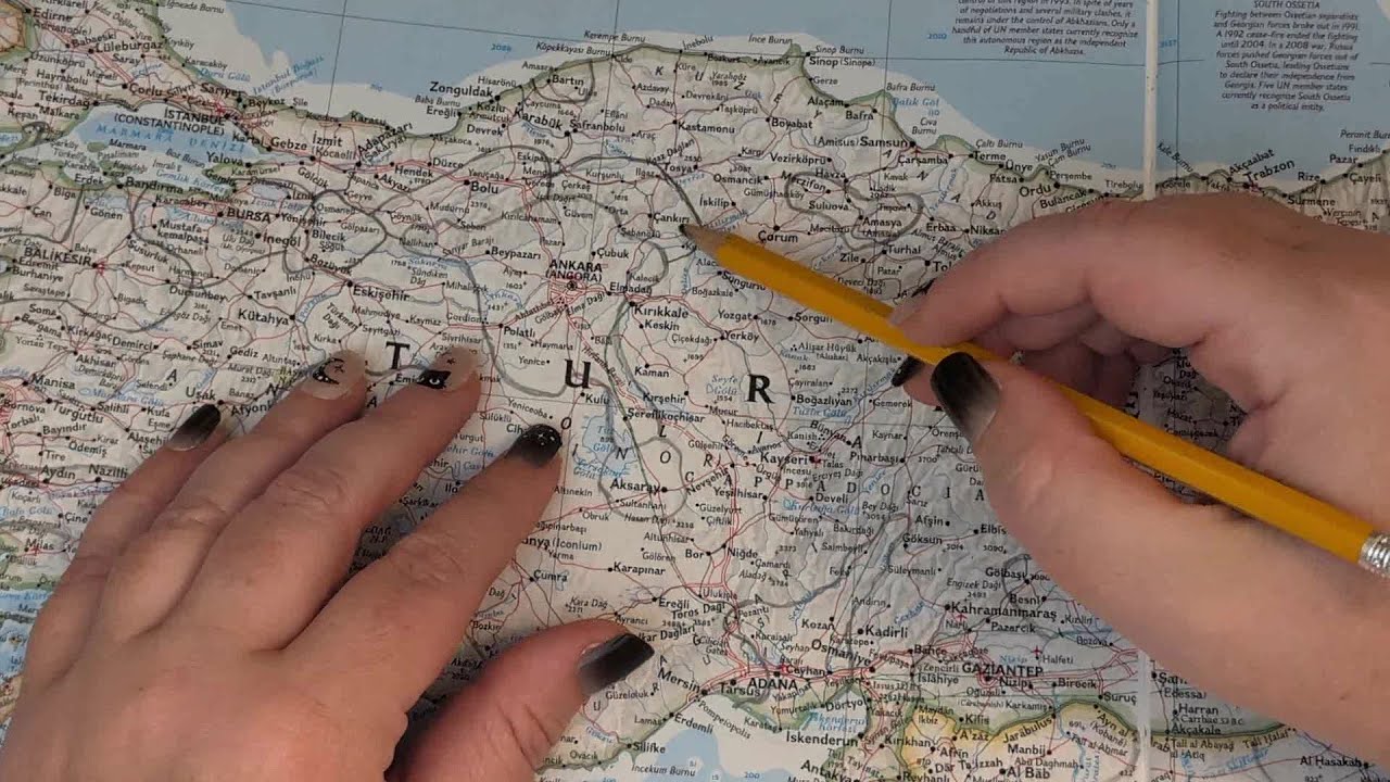 ASMR ~ Çankırı, Türkiye History & Geography ~ Soft Spoken Map Tracing Google Earth