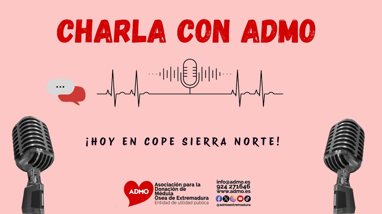 Charla con Admo en Cope Sierra Norte de Sevilla y Campiña Sur de Extremadura.