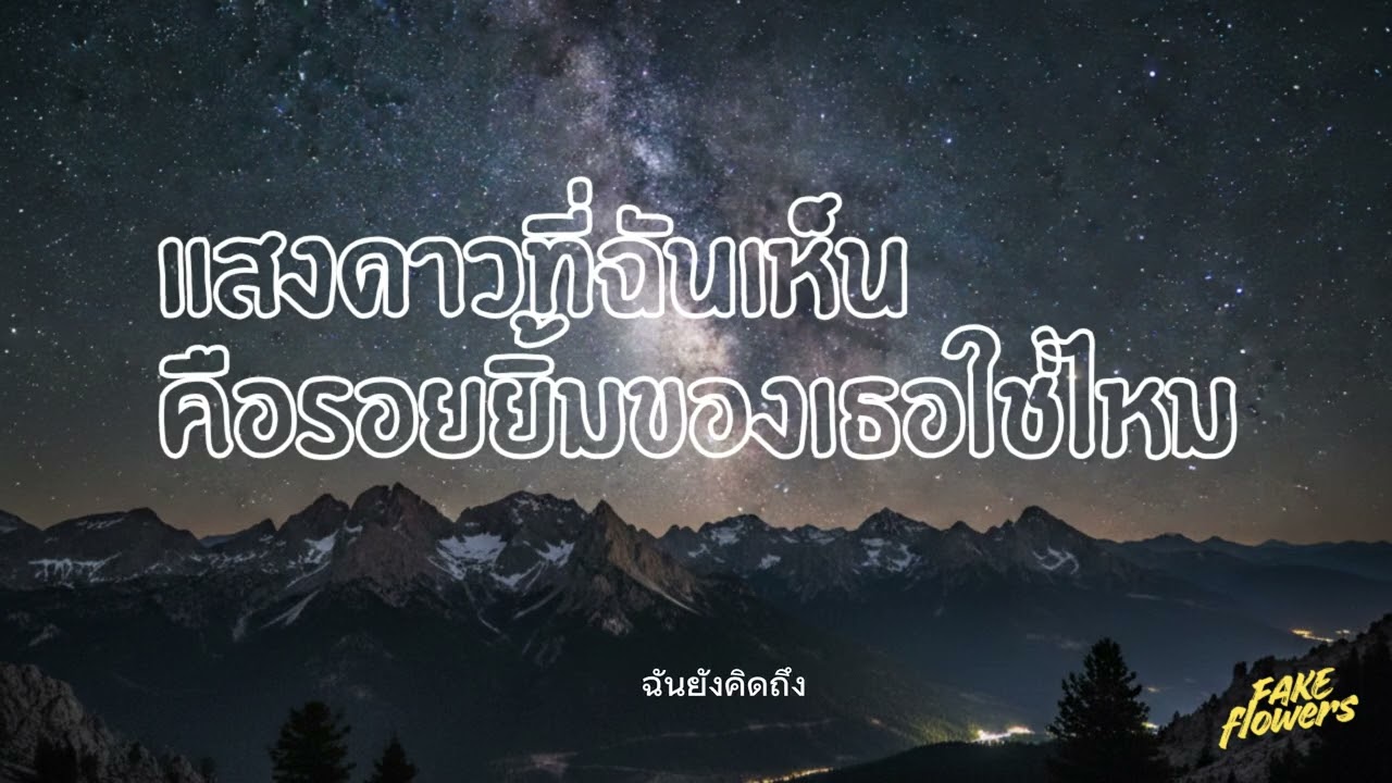 แสงดาวที่ฉันเห็นคือรอยยิ้มของเธอใช่ไหม - Fake Flowers (ดอกไม้ปลอม)