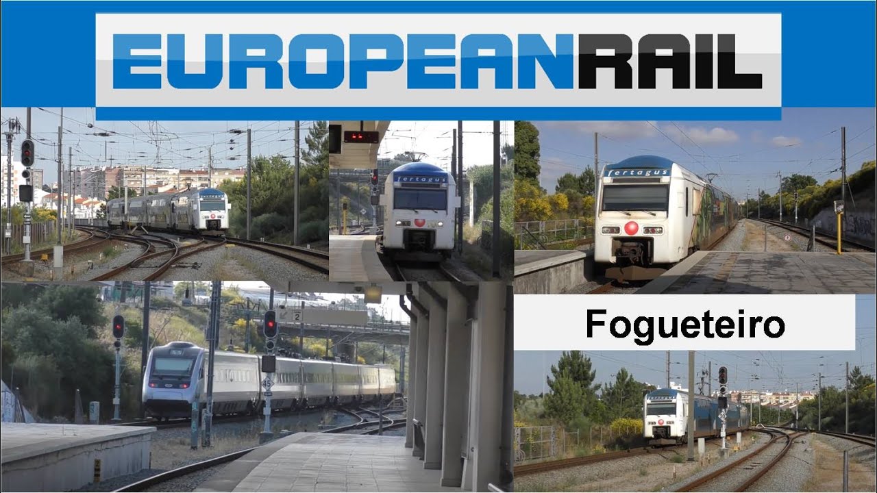 #Portugal 2018 Fertagus & Comboios de Portugal Alfa Pendualr Trains -  Estação de Fogueteiro
