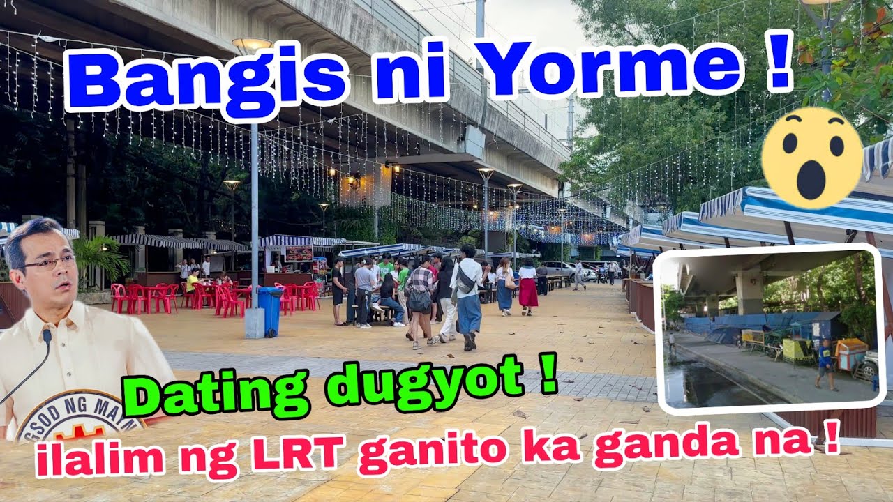 Ilalim ng LRT may Park at Pasyalan na ! Puno ng barong barong noon ! Arroceros - Pasig River