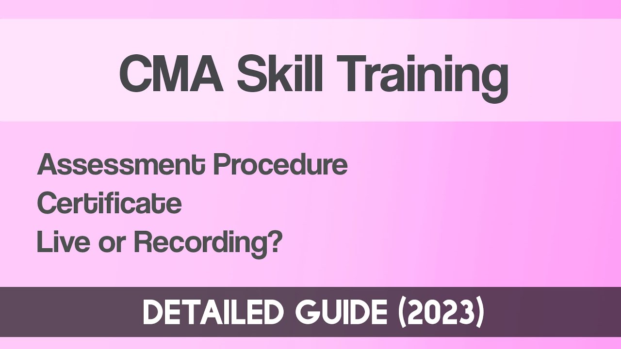 Full Details about Skill Training - CMA Intermediate Tamil - Updated 2023 SAP training Guide