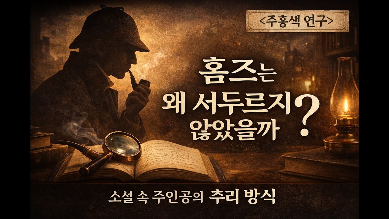 홈즈는 왜 서두르지 않았을까   A study in scarlet (주홍색 연구)