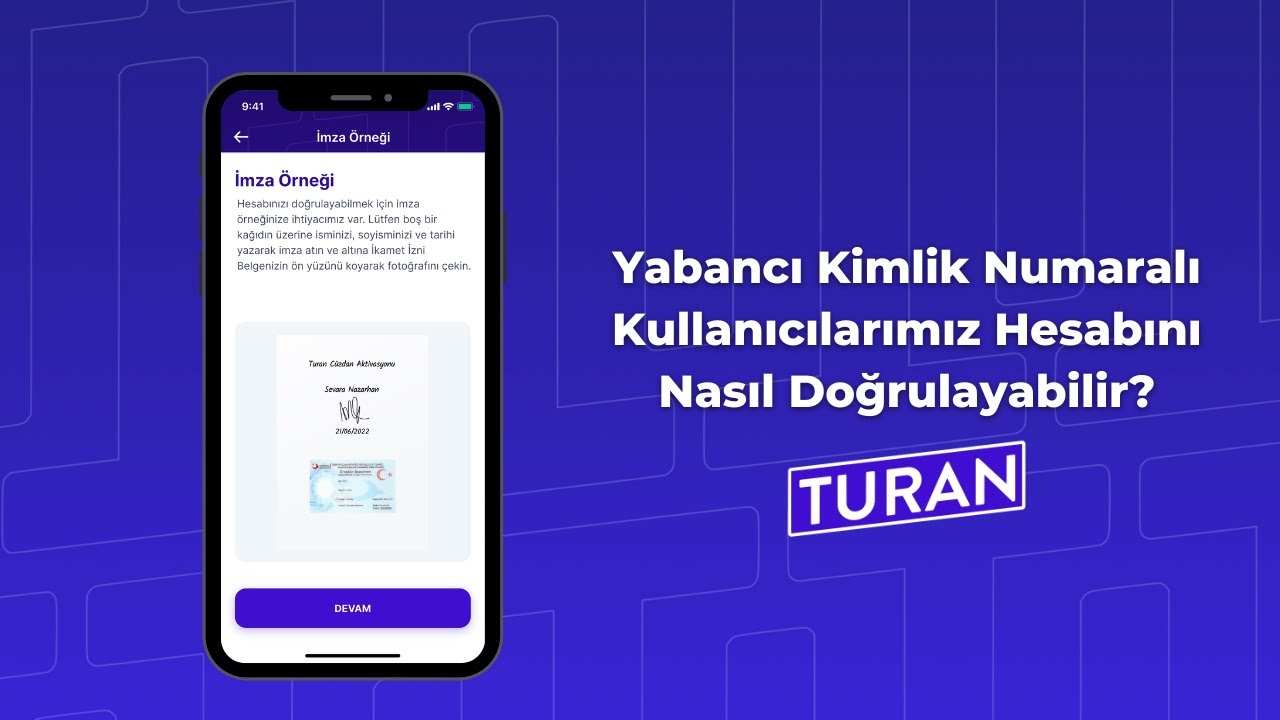 Turan | Yabancı Kimlik Numaralı Kullanıcılarımız Hesabını Nasıl Doğrulayabilir?