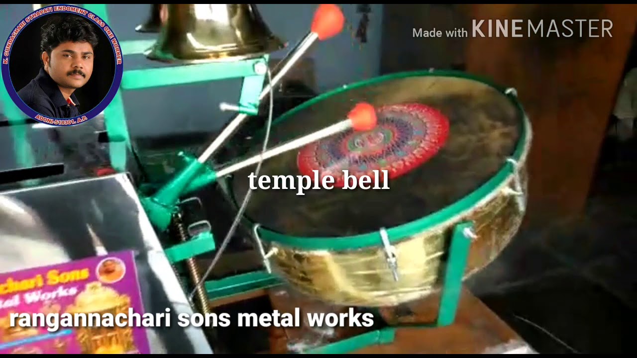 Rangannachari sons metal works. Temple bell Adoni