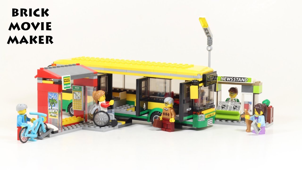 lego 60154 City Bus Station / Bushaltestelle / Busbahnhof speed build
