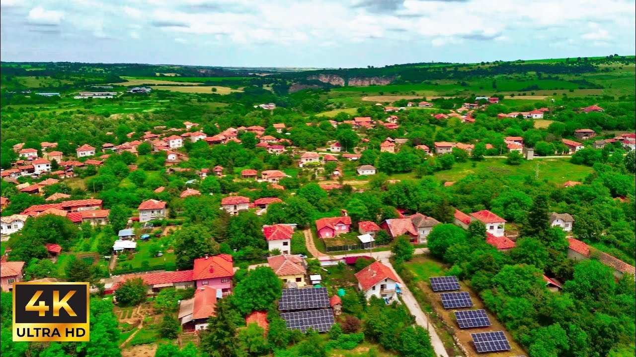 Drone Flight over Village of Aglen, Bulgaria | Spectacular Aerial Views | 4K