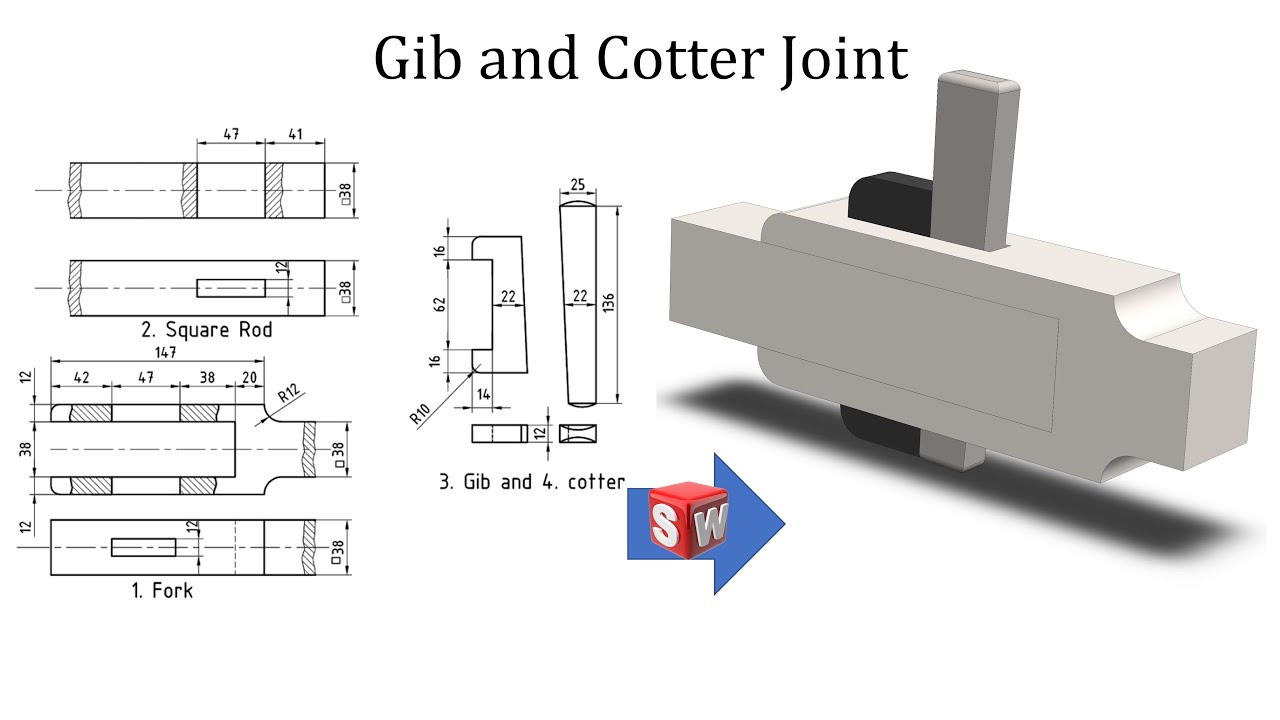 Шплинтовое соединение с использованием SOLIDWORKS | Детали и сборки | Учебные пособия по SOLIDWOR...