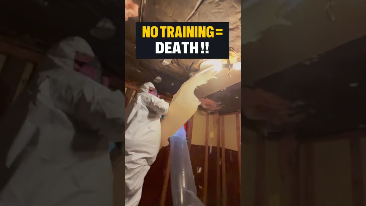 Asbestos removal without training? #asbestos #hazmat #demolition #construction #renovation