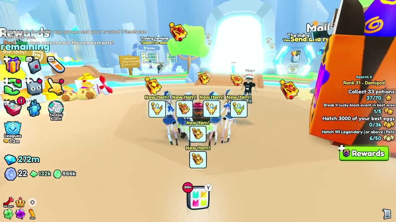 Opening 6 of the titanic gifts in the new pet simulator 99 upd!