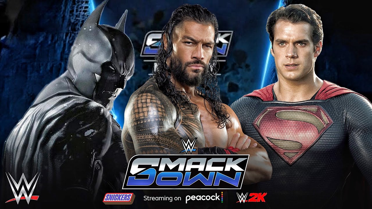 Roman Reigns Vs Batman Vs Superman - Triple Threat Match At WWE Smackdown