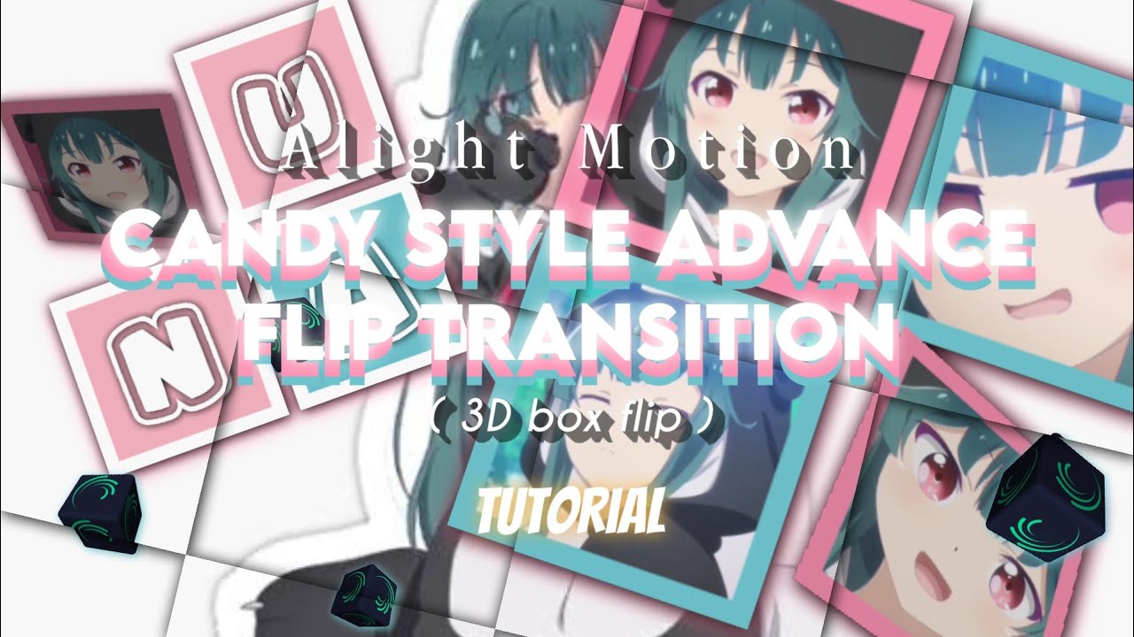 Candy Style Flip Transition | Alight Motion Edit Tutorial | (3D box flip)
