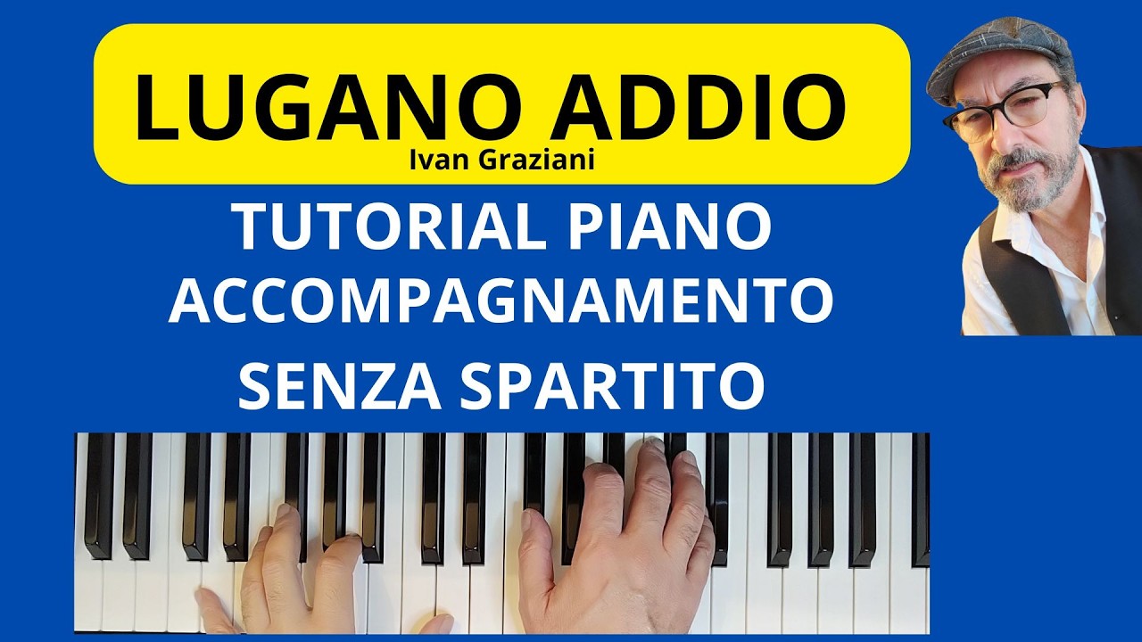 LUGANO ADDIO di Ivan Graziani TUTORIAL PIANO ACCOMPAGNAMENTO #faustopiano964