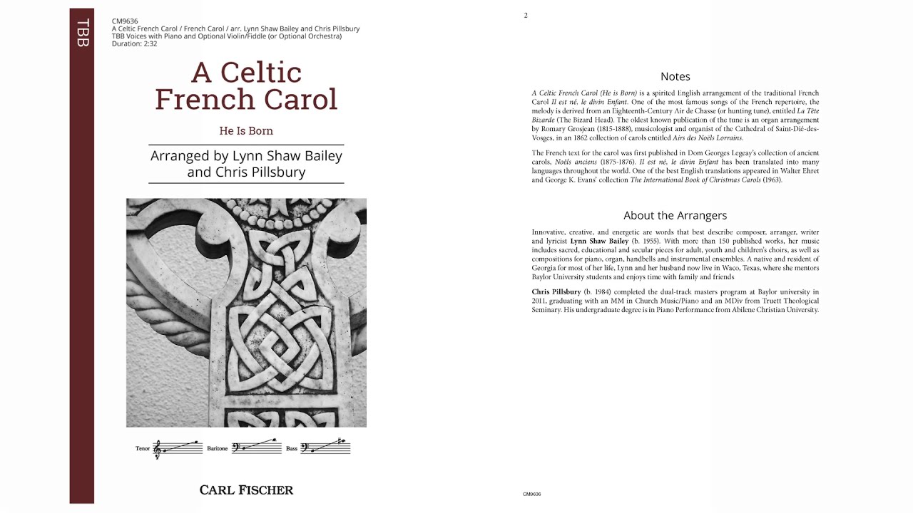 A Celtic French Carol (CM9636) arr. Lynn Shaw Bailey and Christopher Pillsbury