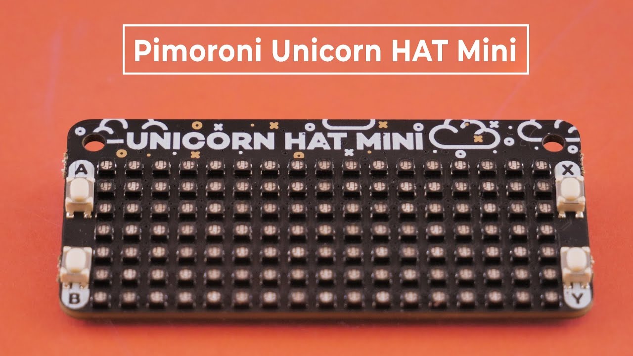 Pimoroni Unicorn HAT Mini — светодиодная матрица для Raspberry Pi. Железки Амперки