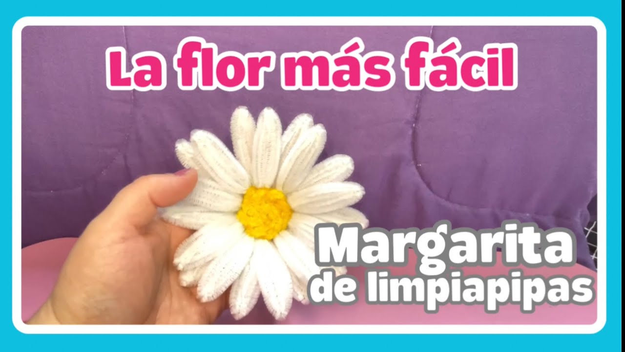 Tutorial margarita de limpiapipas la flor mas facil que he hecho