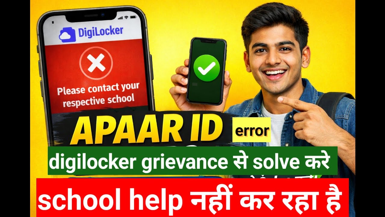 APAARID नहीं बन रही हैं ?School Help Nahi Kar Raha| DigiLocker Grievance method #apaaridproblemfix 